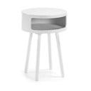 Bijeli stolić s prostorom za pohranu Kave Home Bruk