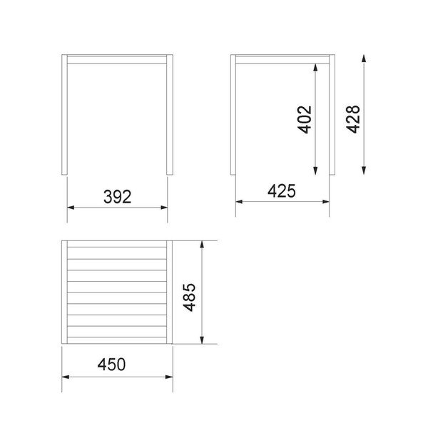 Vrtni stol aluminijski 45x50 cm Baja – LDK Garden-image-4