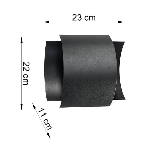 Crna zidna svjetiljka Sollux Forgmi-image-2