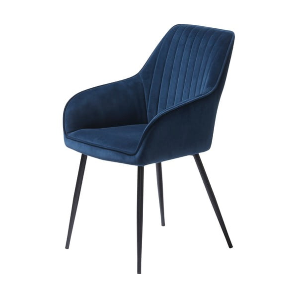 Tamno plave podstavljene blagovaonske stolice u setu s naslonima za ruke 2 kom Nolan Stripe – Unique Furniture-image-4