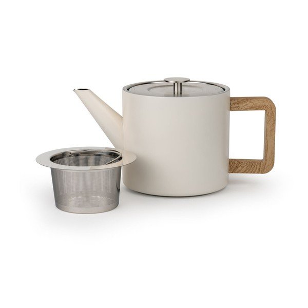 Čajnik od nehrđajućeg čelika s cjedilom boje slonovače 1,1 l Duet Narvik – Bredemeijer-image-2