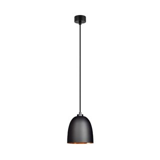 Crna viseća svjetiljka s unutarnjom stranom boje bakra Sotto Luce Awa Matte