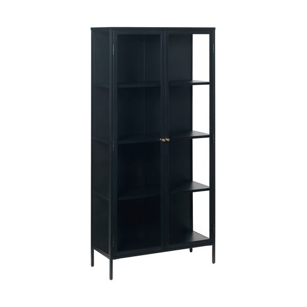 Crna metalna vitrina 90x190 cm Carmel – Unique Furniture-image-2