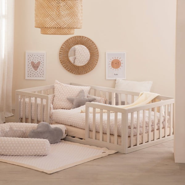 Svijetlo sivi dječji krevet s podnicom 70x140 cm – Roba-image-3