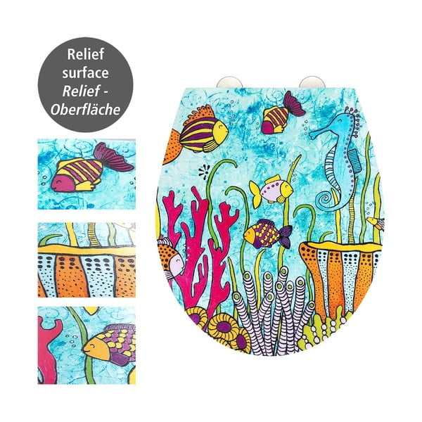 WC daska s automatskim zatvaranjem 37 x 44,5 cm Rollin'Art Ocean Life – Wenko-image-2