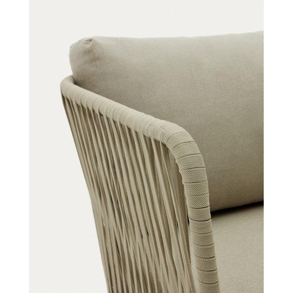 Kaki zelena željezna vrtna sofa Saconca – Kave Home-image-2