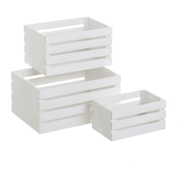 Bijele kutije za pohranu u setu  3 kom 31x23x15 cm – Casa Selección
