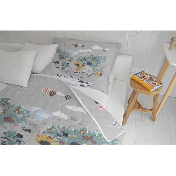 Prošiveni set deke i jastučnice od pamučnog satena 140x200 cm – Butter Kings-image-1