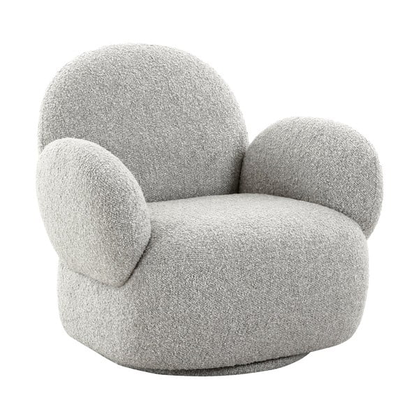 Svijetlo siva fotelja od bouclé tkanine Messina – House Nordic