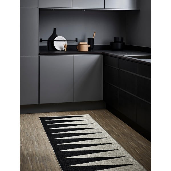 Crno-bijela unutarnja i vanjska staza 70x250 cm Vivi Black – Pappelina-image-2