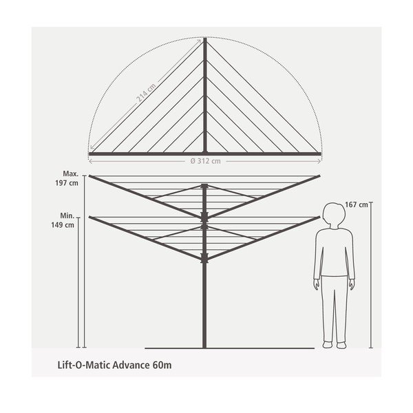 Vrtna sušilica za rublje Lift-O-Matic 60m – Brabantia-image-1