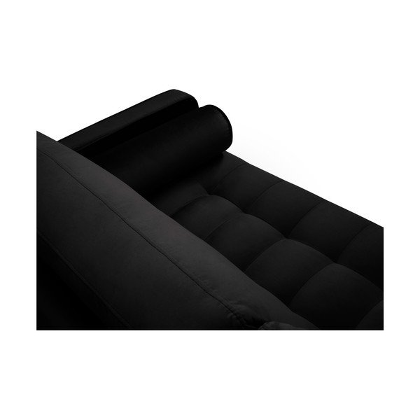 Crna baršunasta sofa Milo Casa Santo, 219 cm-image-4