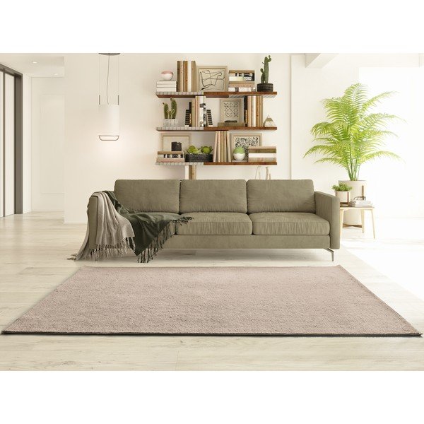 Bež tepih od mikrovlakana 120x170 cm Coraline Liso – Universal-image-2