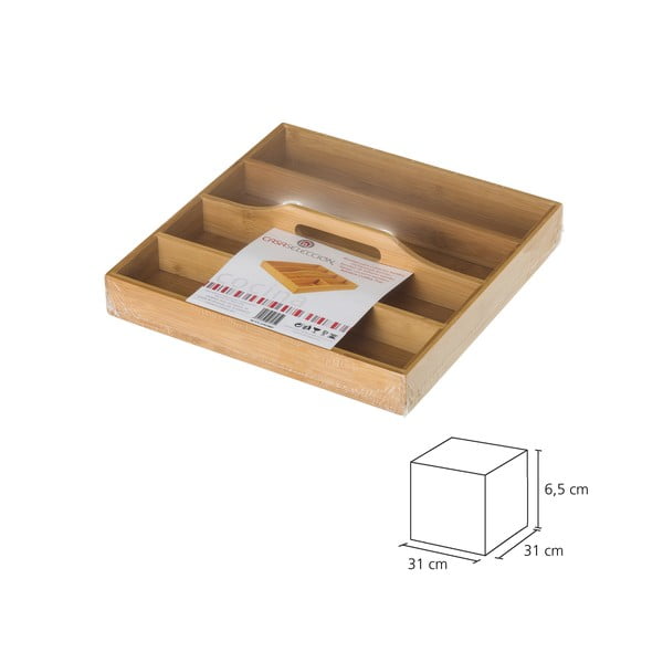 Organizer za pribor za jelo od bambusa Casa Selección, 31 x 31 cm-image-4