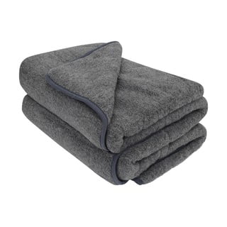 Deka od tamnosive merino vune Native Natural Quilt, 240 x 200 cm