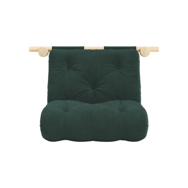 Tamno zelena fotelja od samta Hooked – Karup Design-image-3