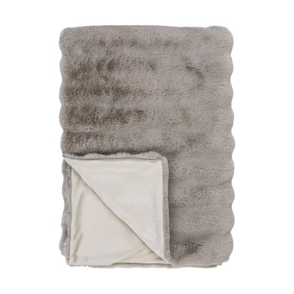 Siva/bež deka od umjetnog krzna 130x180 cm Galena – House Nordic