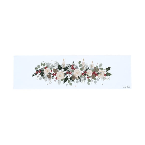 Pamučan nadstolnjak s božićnim motivom 40x140 cm Fir Branches – Butter Kings