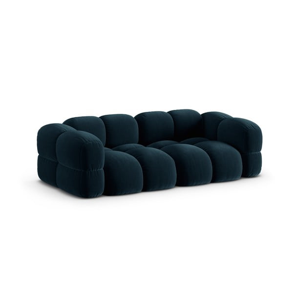 Tamno plava baršunasti sofa 250 cm Loretto – Cosmopolitan Design-image-2