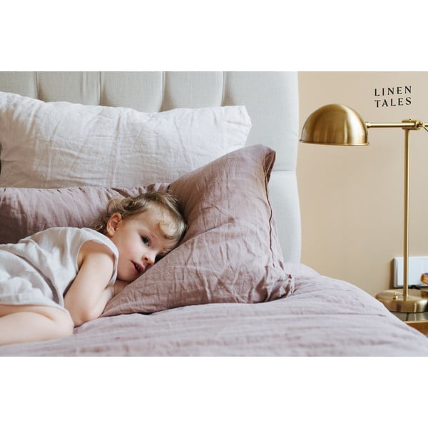 Ružičasta/smeđa lanena plahta 180x260 cm Ashes of Roses – Linen Tales-image-4