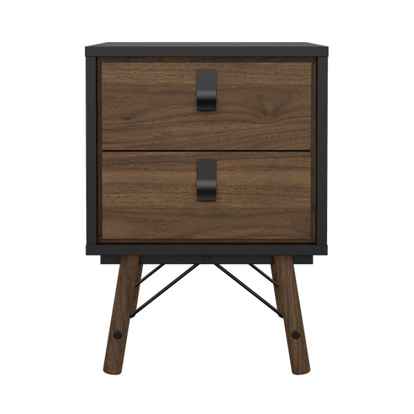 Tamno smeđi noćni ormarić Ry – Tvilum