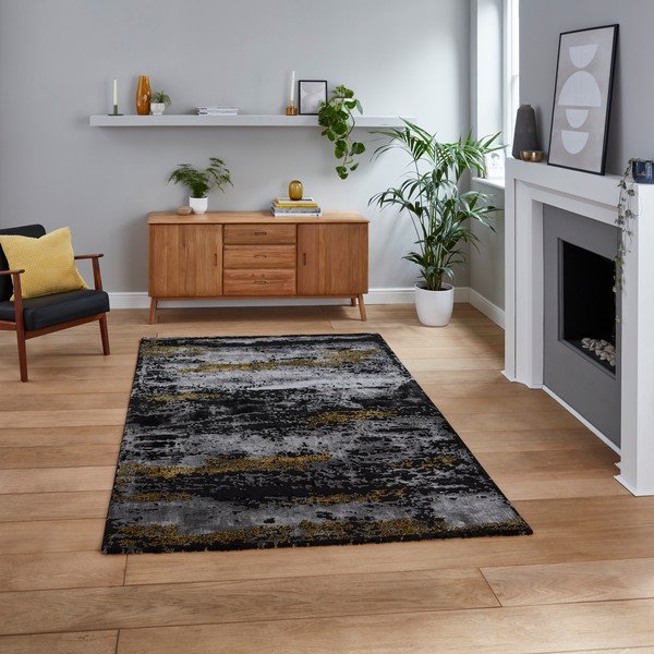 Crno-zlatni tepih 230x160 cm Craft - Think Rugs-image-2