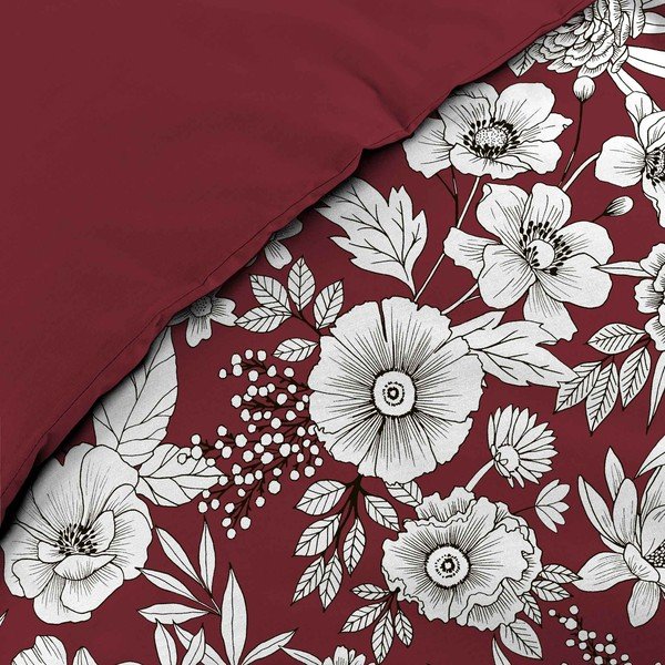 Crvena/bijela pamučna posteljina za bračni krevet/za produženi krevet 240x220 cm Milady – douceur d'intérieur-image-3