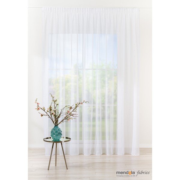Bijela prozirna zavjesa 140x260 cm Michelle – Mendola Fabrics-image-1