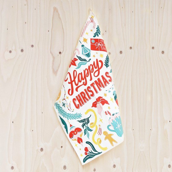 Pamučna kuhinjska krpa Happy Christmas, 46 x 71 cm-image-1