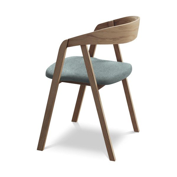 Plava blagovaonska stolica od masivnog drveta Erika – Makamii-image-3