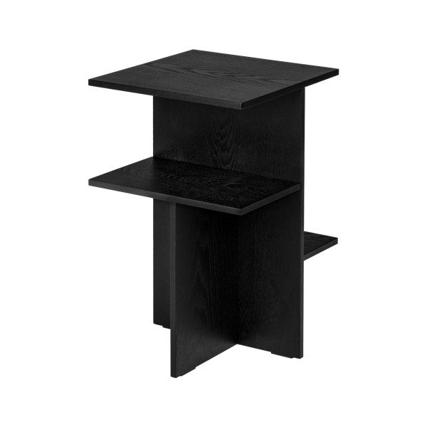 Crni noćni ormarić u dekoru hrasta s policama Atik – noo.ma-image-4