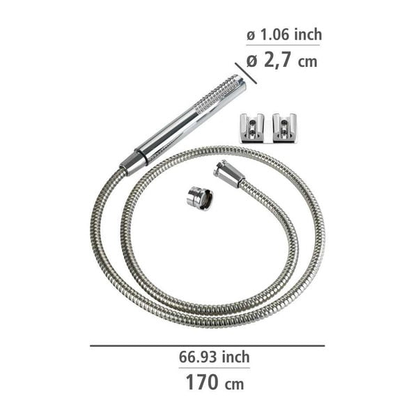 Crijevo za tuš za umivaonik s dvostrukim zidnim nosačem Wenko-image-3