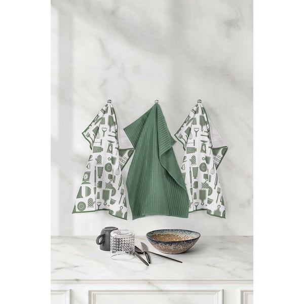 Ručnici u setu od 3 mikrofibra 48x40 cm Essential - Tiseco Home Studio-image-1