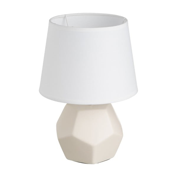 Krem stolna lampa keramička s tekstilnim sjenilom (visina 26 cm) – Casa Selección