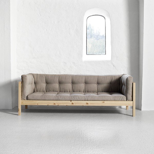 Kauč za tri osobe Karup Fusion Natural / Linoso svijetlo siva-image-1