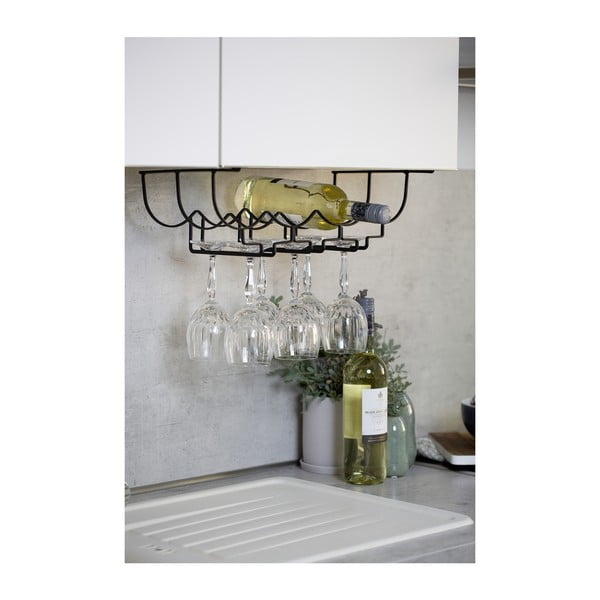 Crni metalni stalak za policu za čaše Wenko-image-2