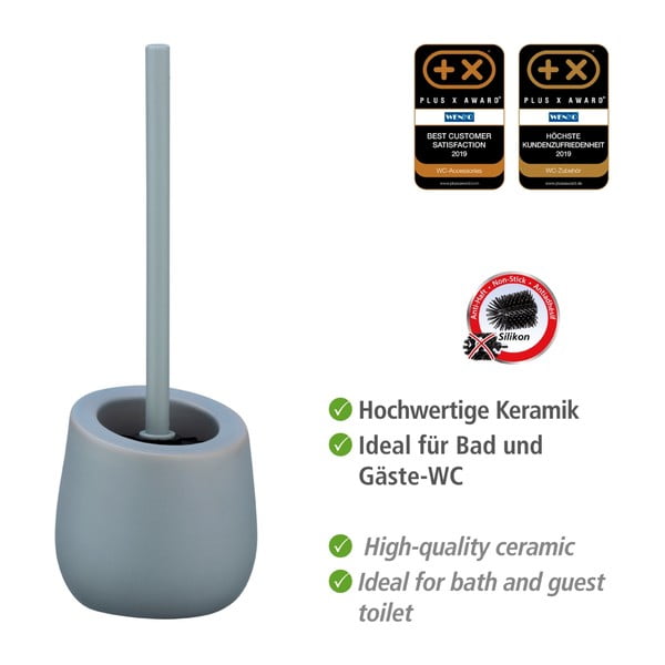 Siva keramička toaletna četka Wenko Badi-image-4