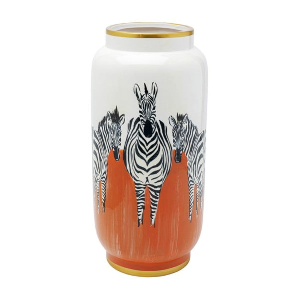 Vaza Kare Design Orange Zebras, visina 39 cm