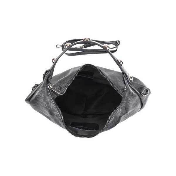 Crna kožna torba Robert M Hobo-image-2