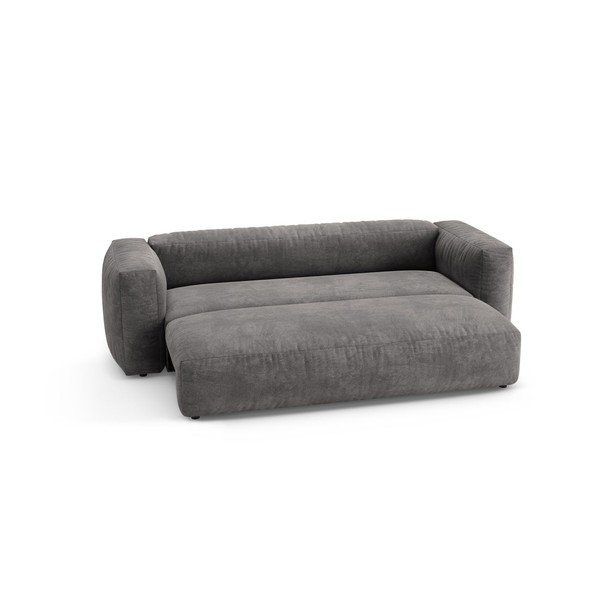 Siva baršunasti sklopiva sofa 264 cm – Micadoni -image-4