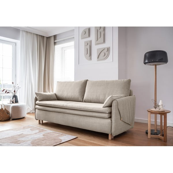 Bež sklopiva sofa 207 cm Simon – Miuform-image-3