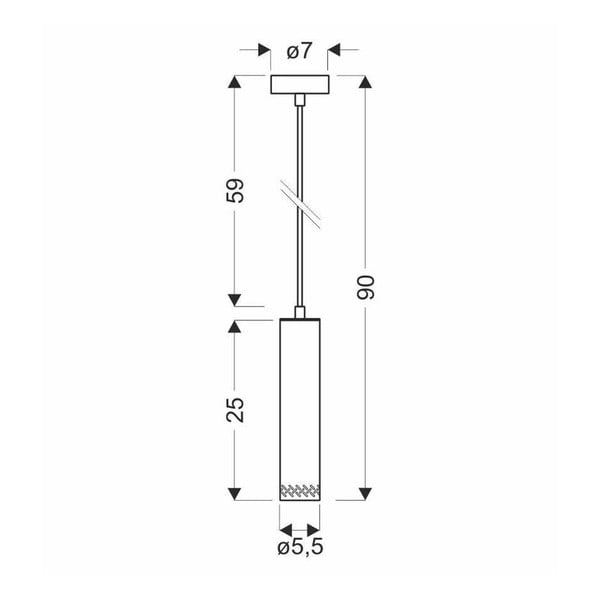 Crna viseća svjetiljka s drvenim sjenilom ø 7 cm Tubo – Candellux Lighting-image-2