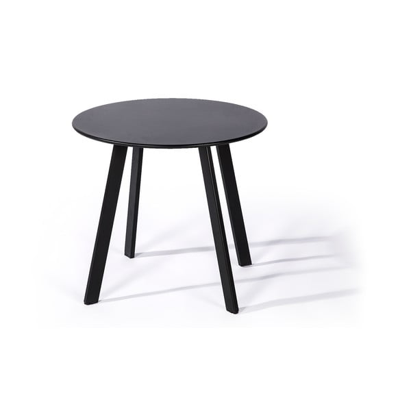 Crni vrtni stol Le Bonom Full Steel, Ø 50 cm