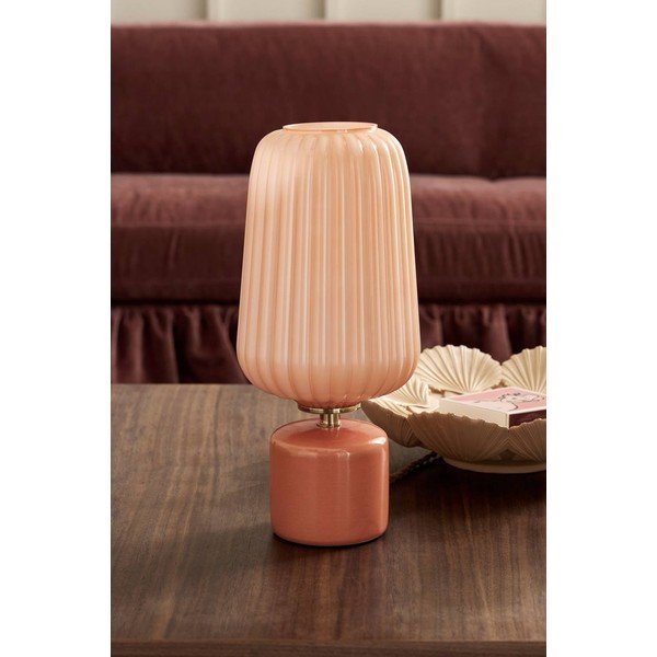 Staklena stolna lampa u boji lososa (visina 40 cm) Daria – Ellos Home-image-2