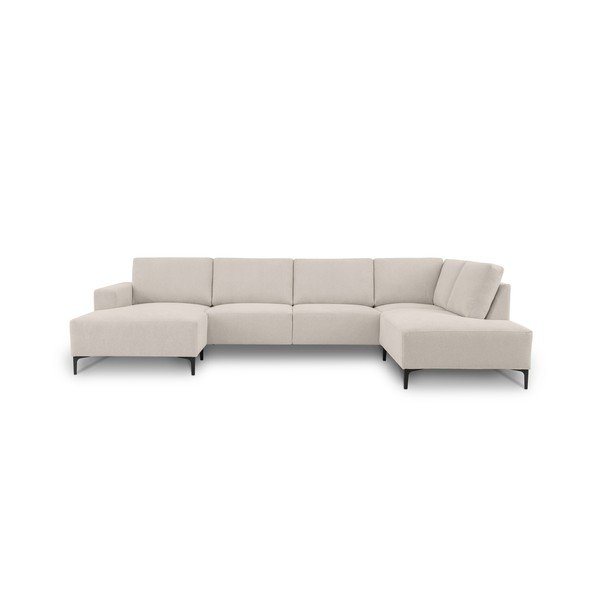 Bež kutna garnitura od šenila (s desnim kutom/u obliku slova "U") Fabian – Scandic