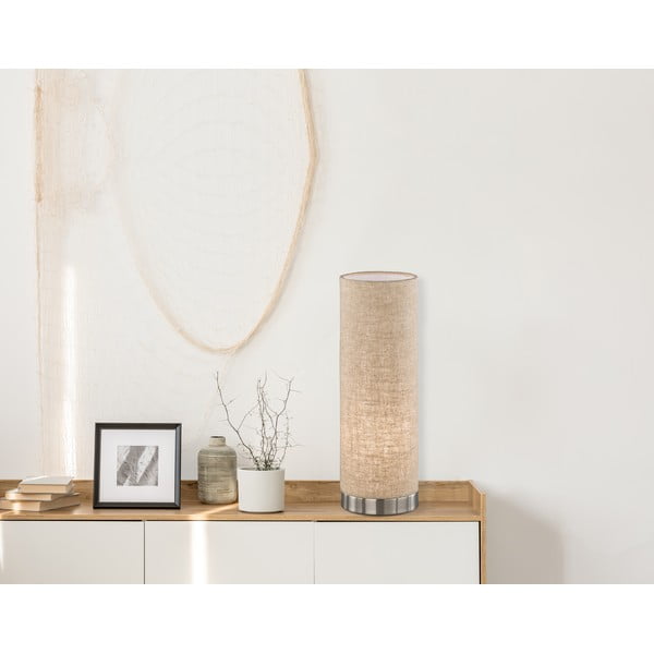 Bež stolna lampa s tekstilnim sjenilom (visina 35 cm) Thor – Fischer & Honsel-image-2