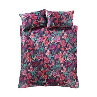 Ljubičasta posteljina za bračni krevet/za produženi krevet od samta 230x220 cm Kate Floral – Catherine Lansfield