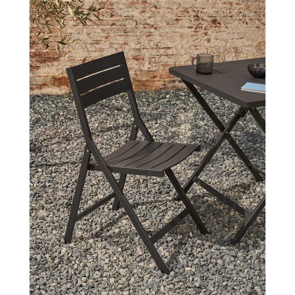 Crna metalna vrtna stolica Torreta – Kave Home-image-1