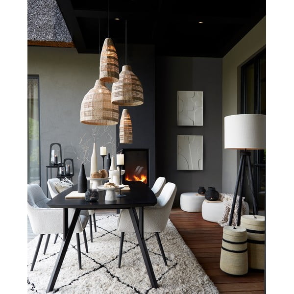 Viseća svjetiljka u prirodnoj boji sa sjenilom od morske trave ø 20 cm Latika – Light & Living-image-1