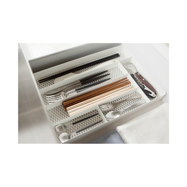 Bijeli pretinci za kuhinjsku ladicu YAMAZAKI Tower Cutlery-image-2